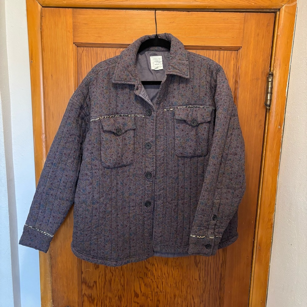 Cleo + Wolf Quilted Shacket Jacket Medium Oversiz… - image 4